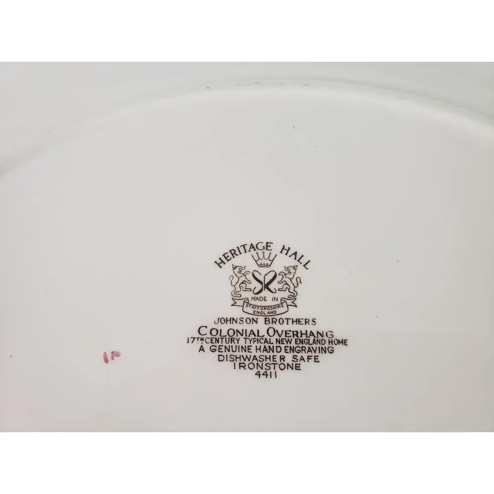 Johnson Brothers Heritage Hall Colonial Overhang Oval Serving Platter Tray